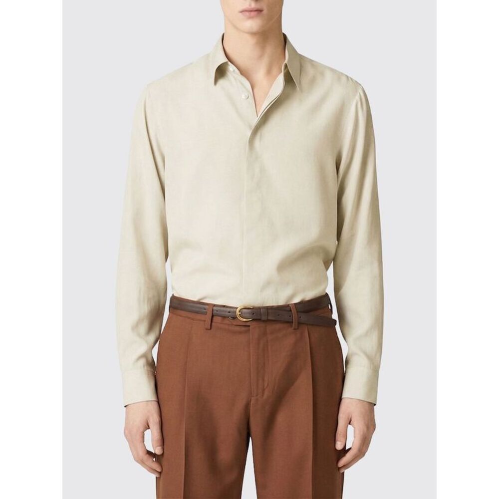Lardini Men Classic Linen Blend Shirt Lardini